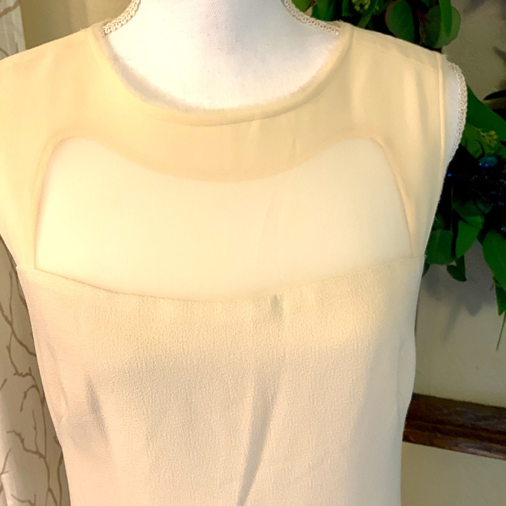 Jessica Simpson Vintage Y2K  Gorgeous Mother of Pearl Illusion Sheath Dress 6 - Picture 6 of 14